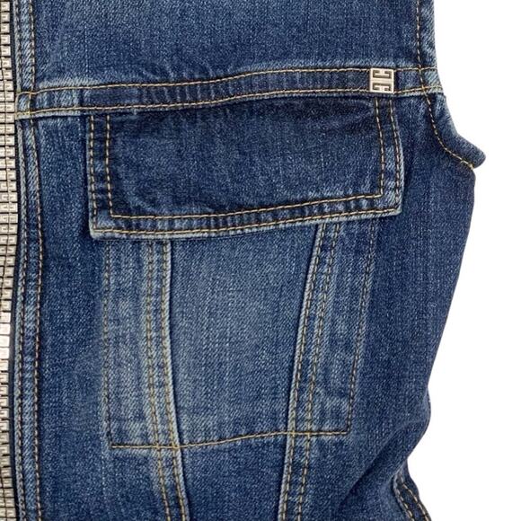 Authentic GIVENCHY Denim Short Midi Sleeveless Dress Frill Skirt 36 - Picture 7 of 10